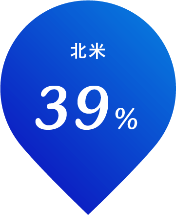 北米 39%